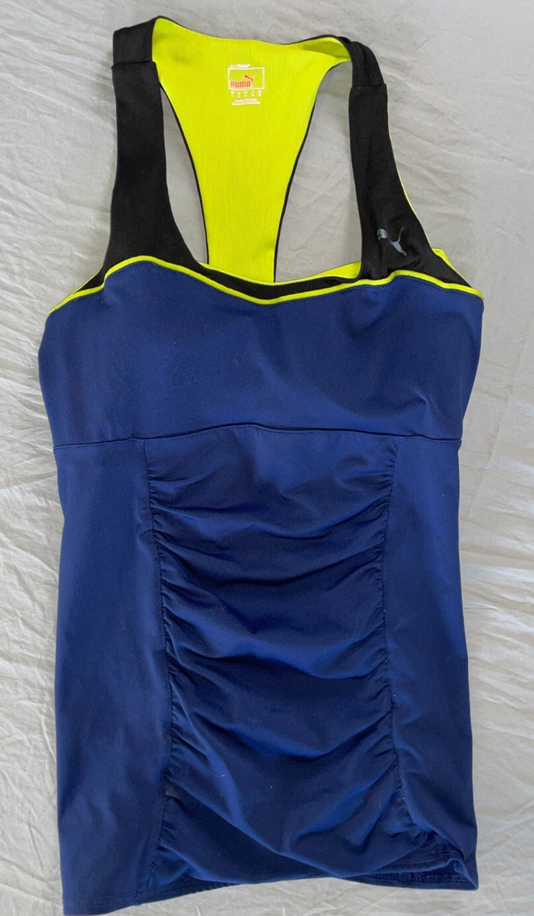 Puma Powercell Power Tank Top With Built In Sports Bra Women's Size L EUC!